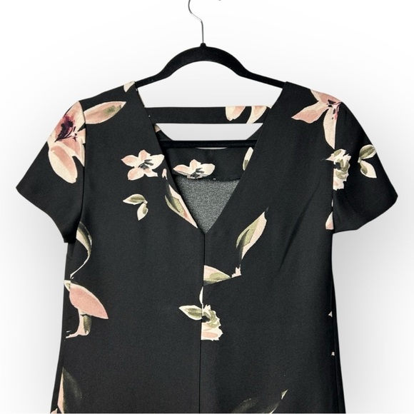 Dynamite Black Floral Mini Dress XS - Picture 4 of 6